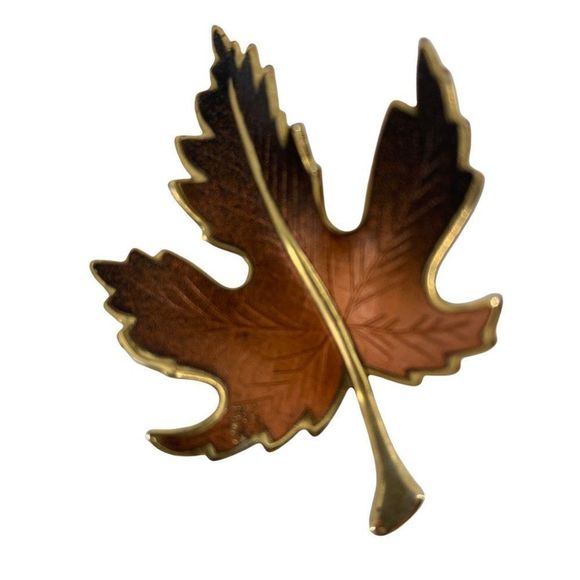 Womens Lot of 5 Brooches Estate Crystal Bow Christmas Fall Maple Leaf 0733 - Picture 6 of 8